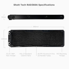 Load image into Gallery viewer, Radiator, Aluminum, 360mm
